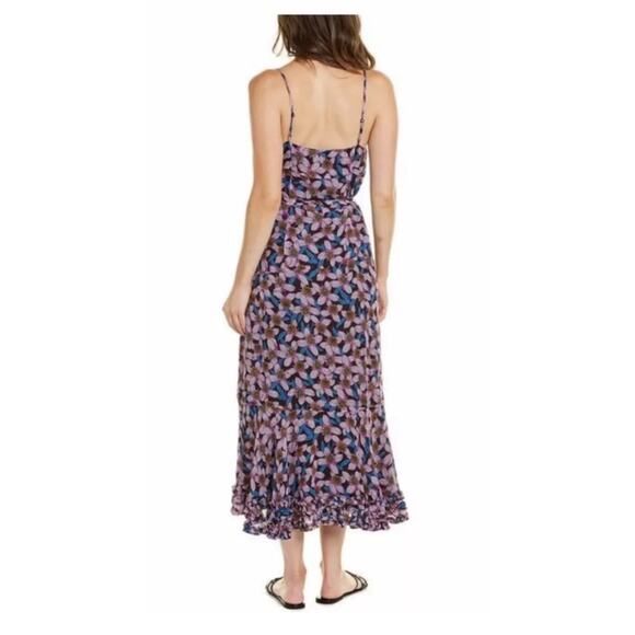 DEREK‎ LAM 10 CROSBY Leilani Dress, Size M, Black Pink Floral, Slip Dress Fairy - Picture 2 of 14